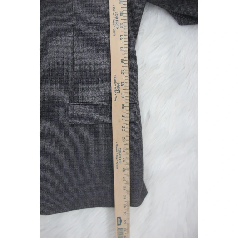 Lauren Ralph Lauren Blazer Mens 44L Plaid Check Lambswool Sport Coat Jacket Gray